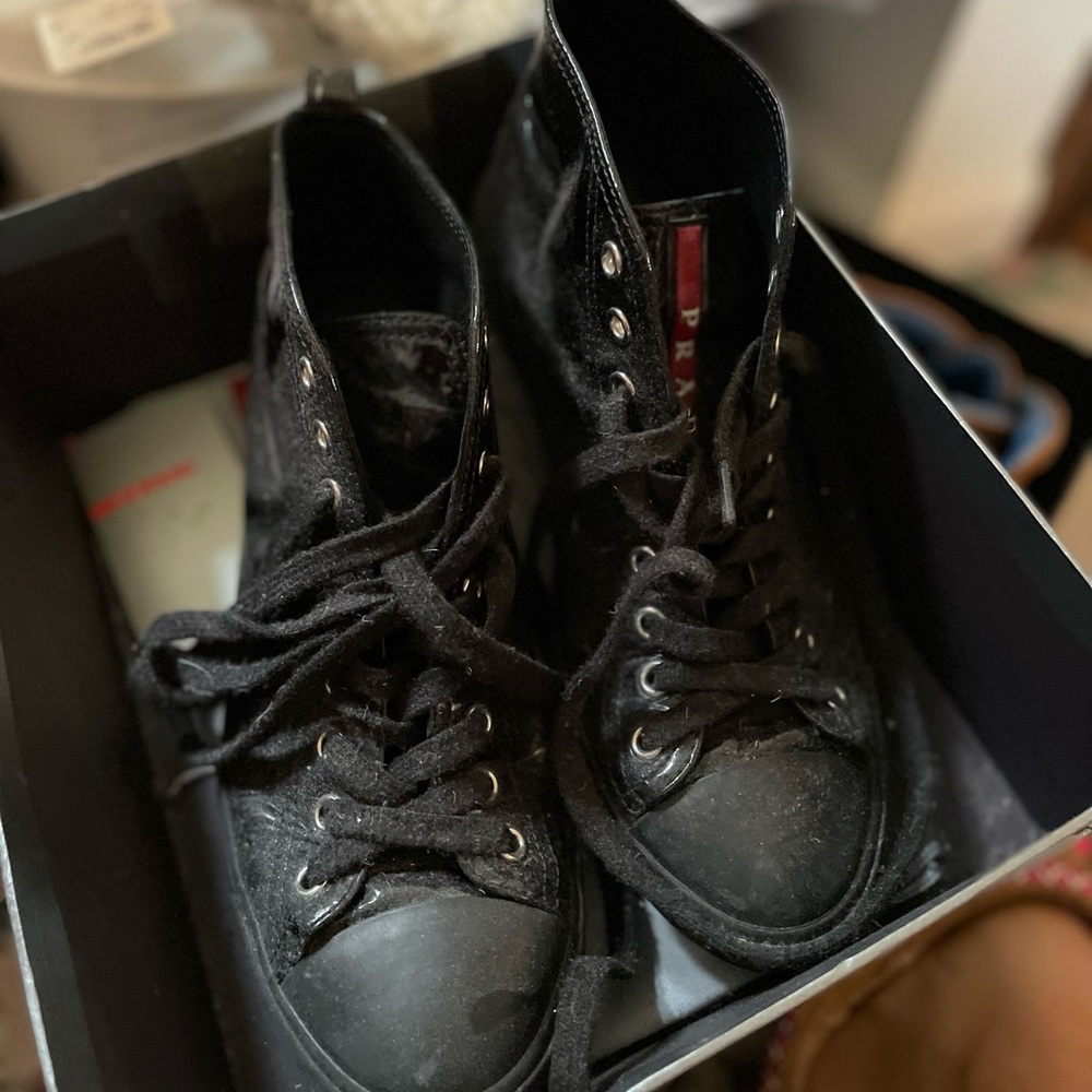 Prada high top sneakers